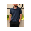 Premium Knitwear Polo Navy - WASTA Front