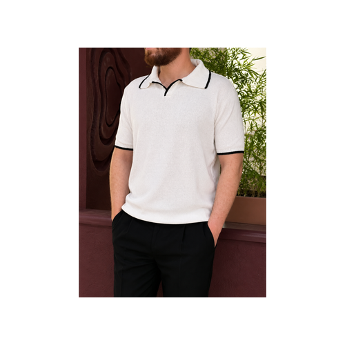 Premium Knitwear Polo - White
